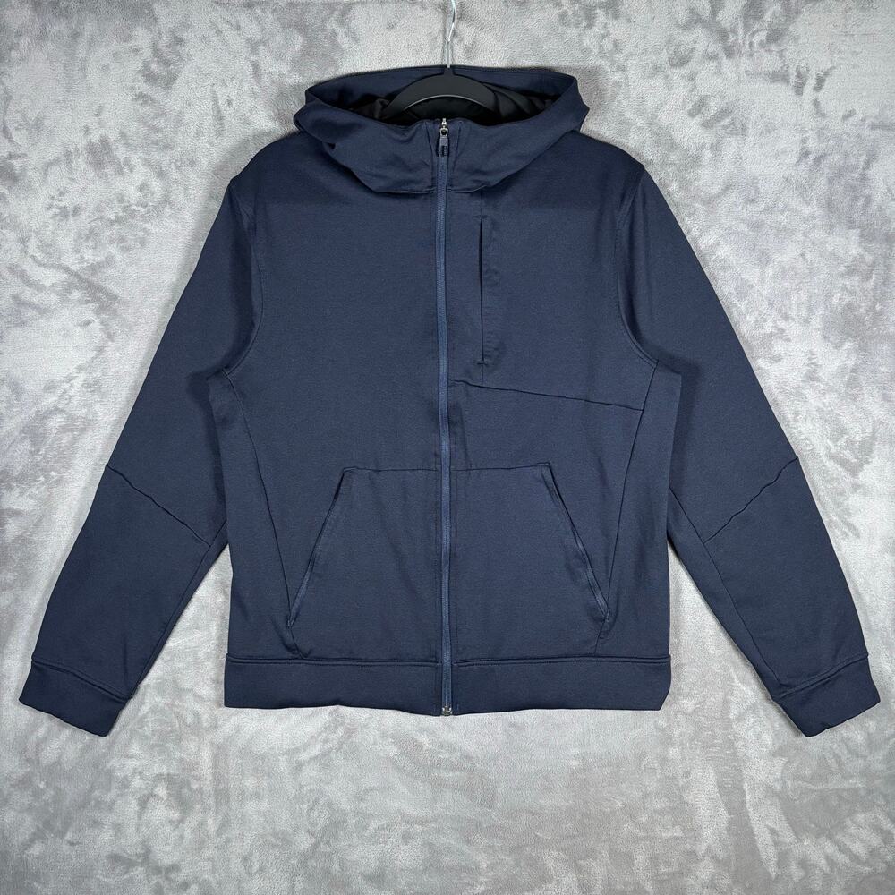 Lululemon City Sweat Thermo Zip Hoodie Men’s Medium Tech Fleece Navy Travel